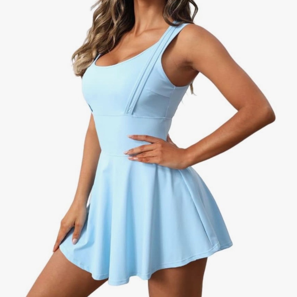 Athletic Workout Tennis Golf Dress with Shorts